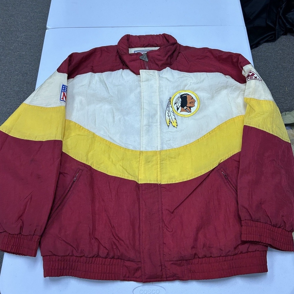 Apex One Jacket Mens L Burgundy Washington NFL Pro Line Vintage 90s
